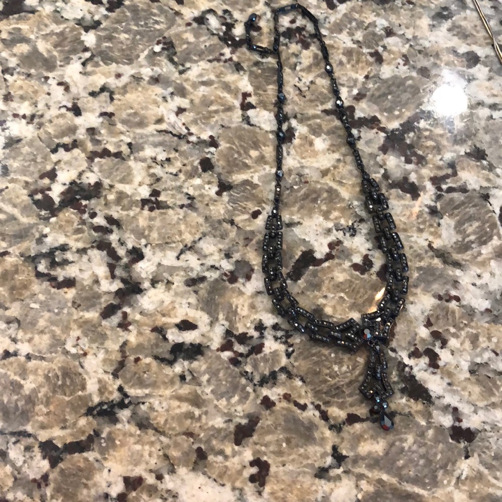 Black Statement Chocker Necklace - image 2